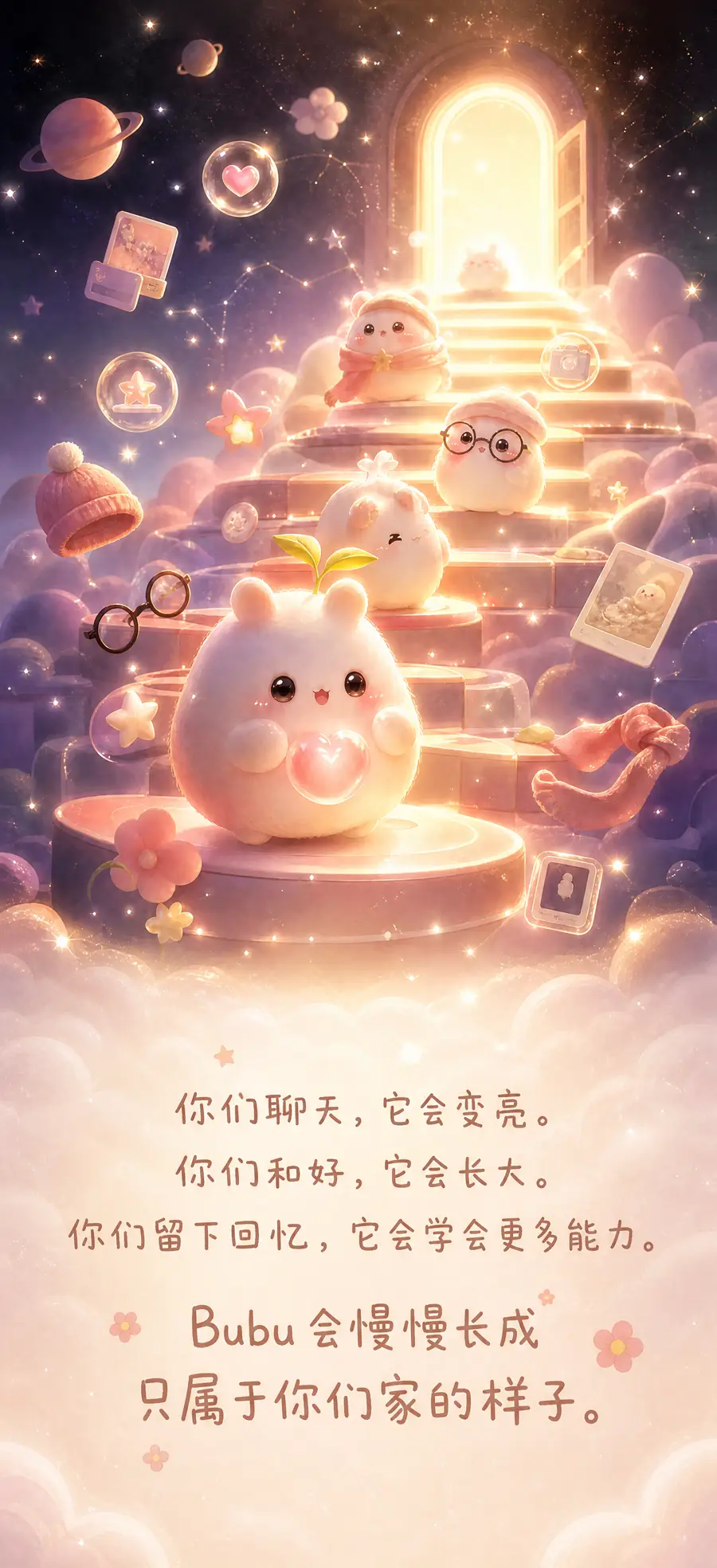 Bubu 会随着聊天、和好和回忆慢慢成长